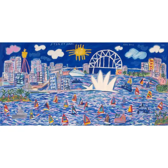ケン・ドーンの絵画作品　タイトルは、Sydney Sunday